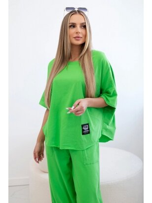 Šviesiai žalios spalvos moteriškas kostiumėlis KST0491