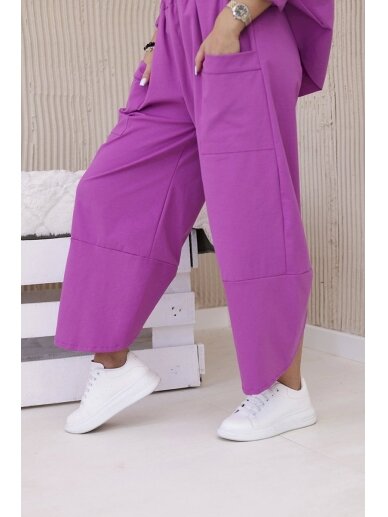 Violetinės spalvos moteriškas kostiumėlis KST0016 5