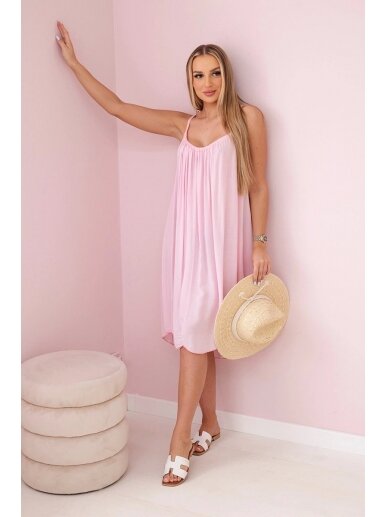 Šviesiai rožinės spalvos suknelė SKN0046 1