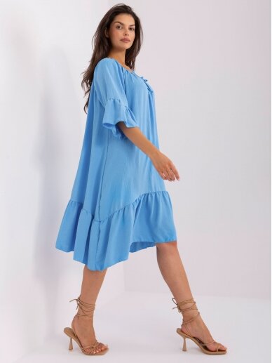 Mėlynos spalvos suknelė MOD2383 2